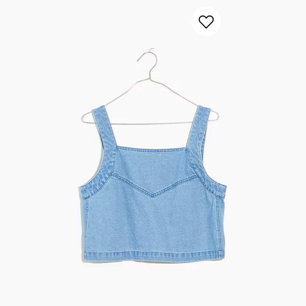 Denim Crop Tank Top